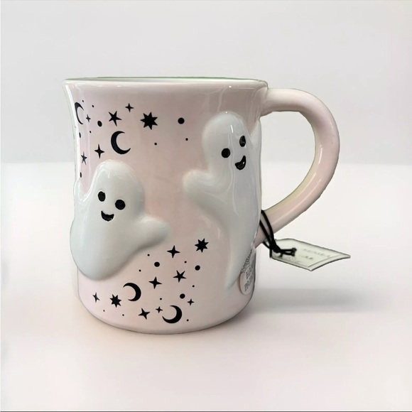 Cobwebs & Cauldrons Pink Spooky Halloween Ghost Mug - Picture 3 of 5